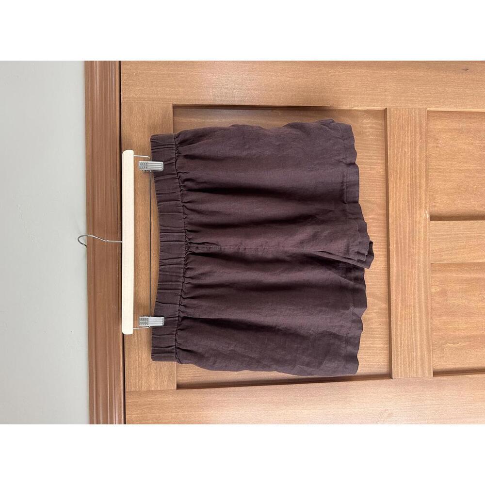 J.Crew 100% Linen Tropez Pull On Shorts 3” in Chocolate Brown Women’s size XL - Picture 6 of 11